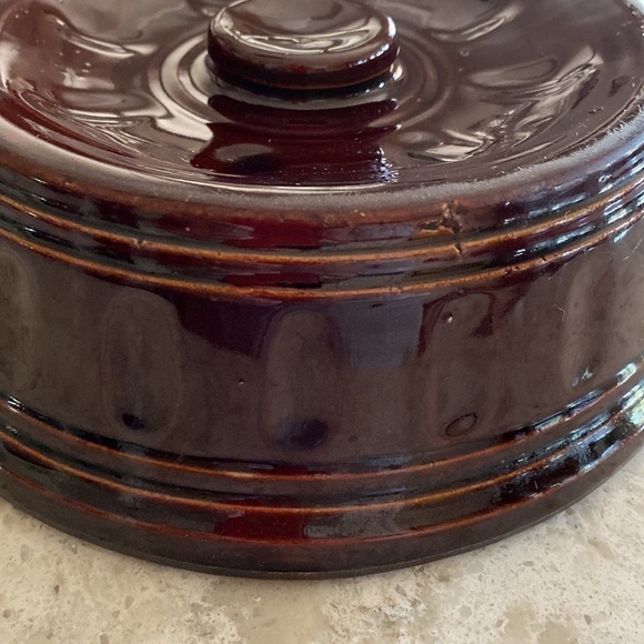 REPLACEMENT LID~FOR 1940’s USA~McCOY POTTERY~DEEP BROWN~STONEWARE~DUTCH OVEN~G22 - Picture 4 of 7